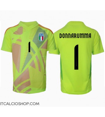 Italia Gianluigi Donnarumma #1 Portiere Prima Maglia Europei 2024 Manica Corta